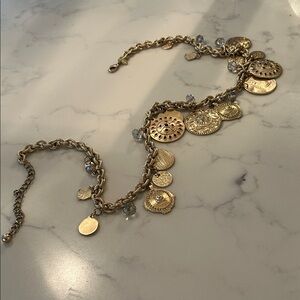 Elegant Gold Coin Charm Necklace